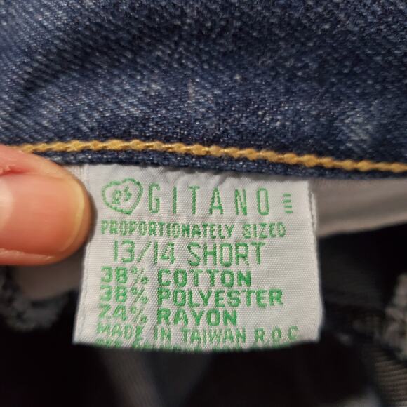 P.S. Gitano NWT Lot of 2 Vintage 80's Acid Wash Mom Jeans Size 13/14 Short Denim - Picture 11 of 13